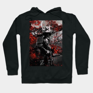 Samurai Red Flowers Hoodie